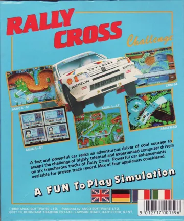 Rally Cross Challenge box cover back